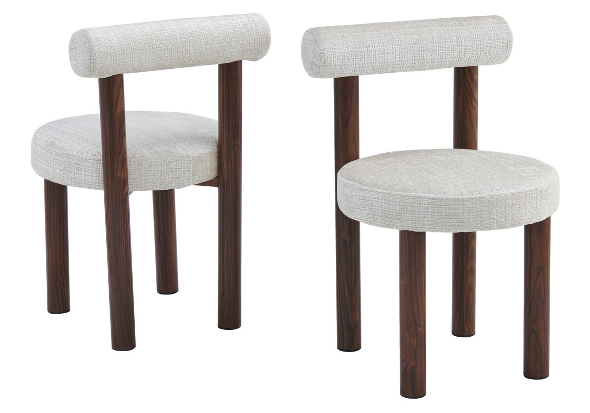 Ensemble table ovale noyer et 4 chaises velours | Zelix