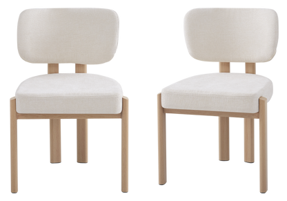 Chaises de salle à manger en beige x4 | Zorix