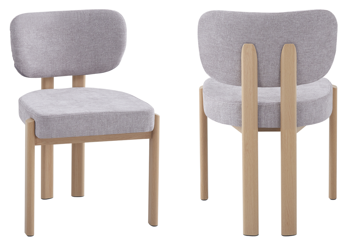 4 chaises de salle à manger gris et bois | Zorix