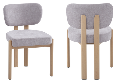 4 chaises de salle à manger gris et bois | Zorix