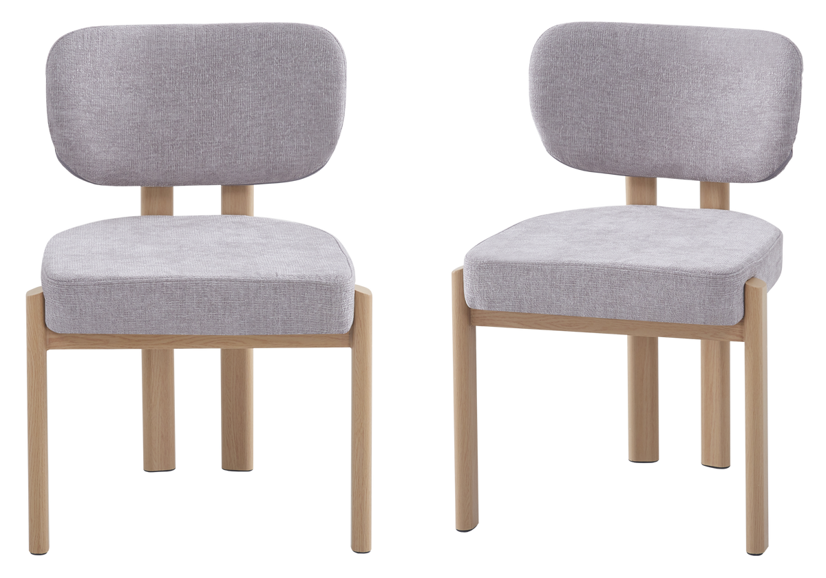 4 chaises de salle à manger gris et bois | Zorix