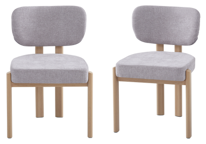 4 chaises de salle à manger gris et bois | Zorix
