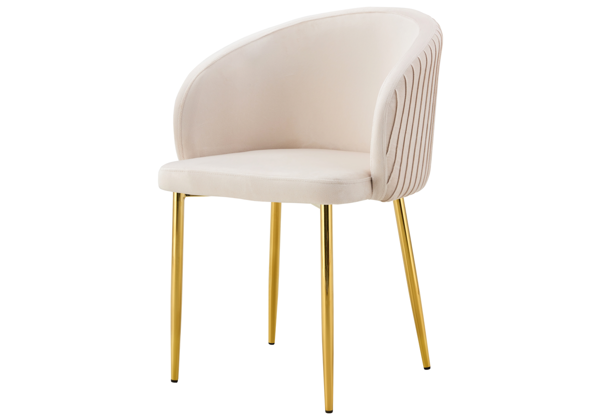 Lot de 2 chaises de salle à manger beige | Novix