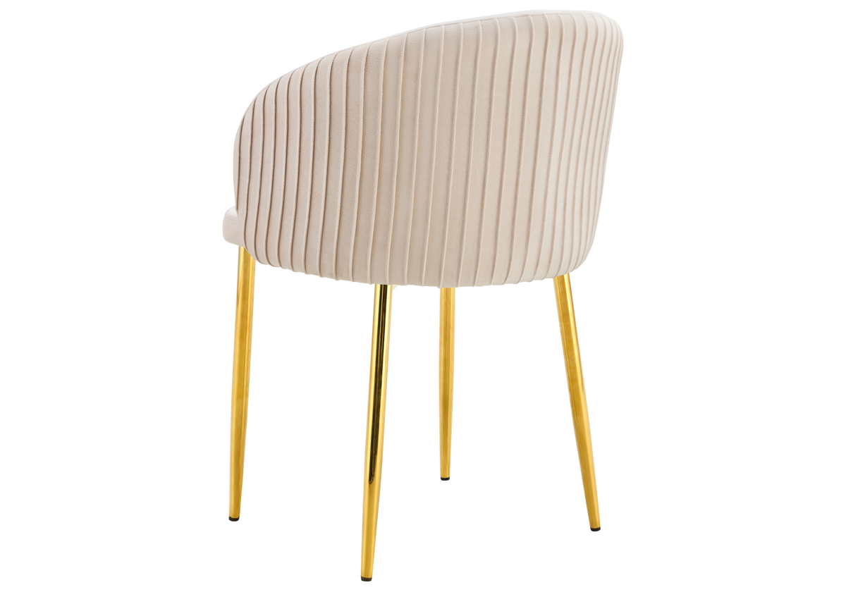 Lot de 2 chaises de salle à manger beige | Novix