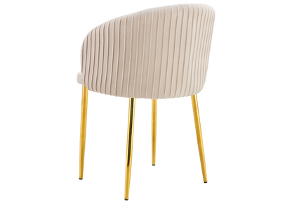Lot de 2 chaises de salle à manger beige | Novix