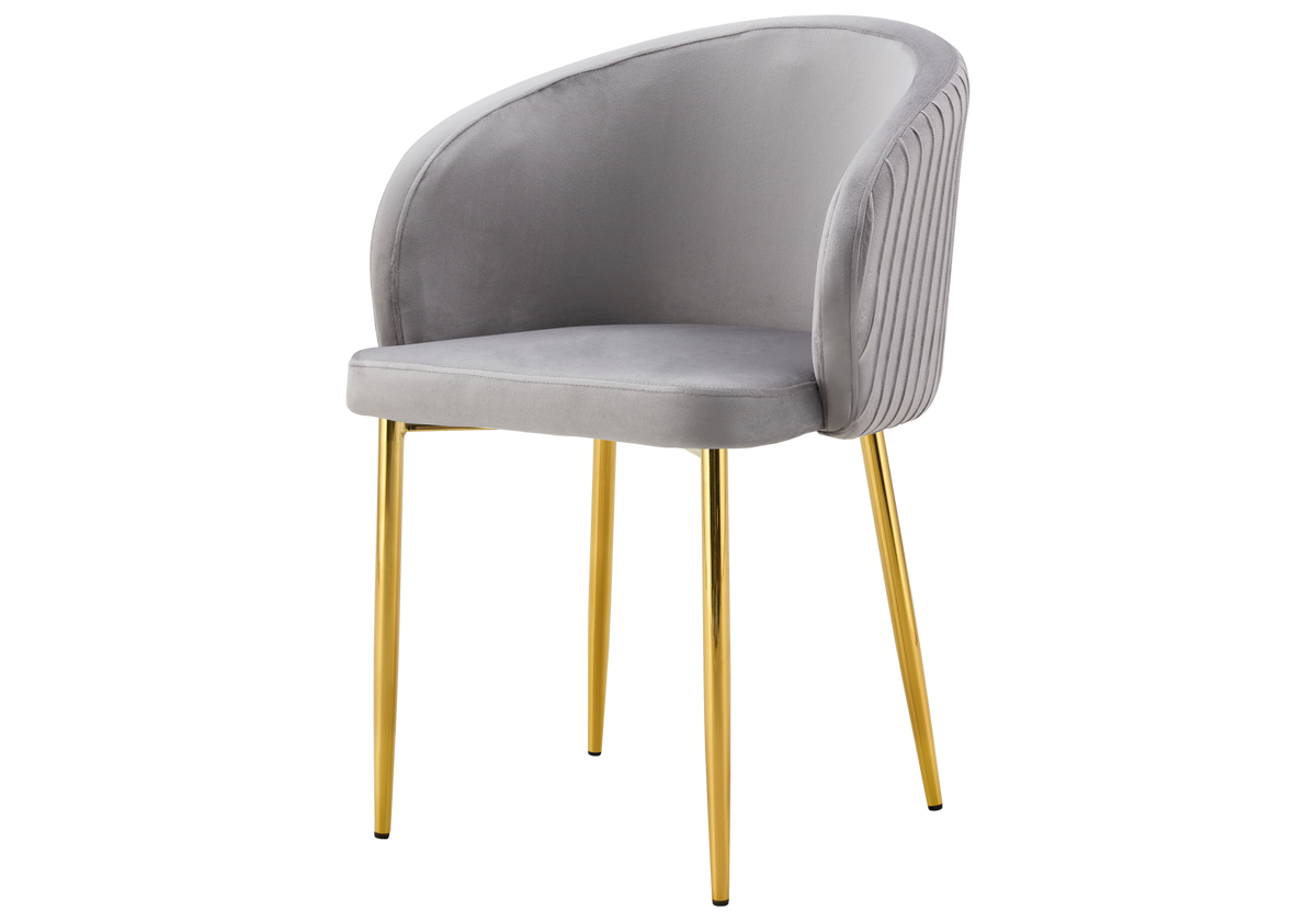 Lot de 2 chaises de salle à manger en gris | Novix