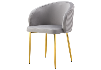 Lot de 2 chaises de salle à manger en gris | Novix