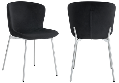 Lot de 4 chaises de salle à manger en noir | Kyro