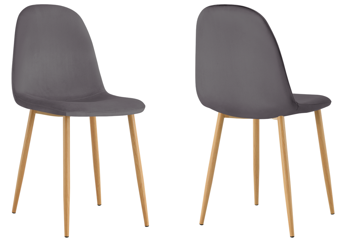Lot de 6 chaises scandinaves en anthracite | Vexta
