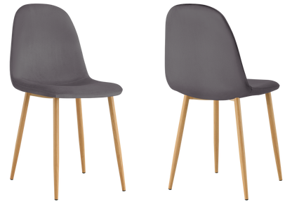 Lot de 6 chaises scandinaves en anthracite | Vexta