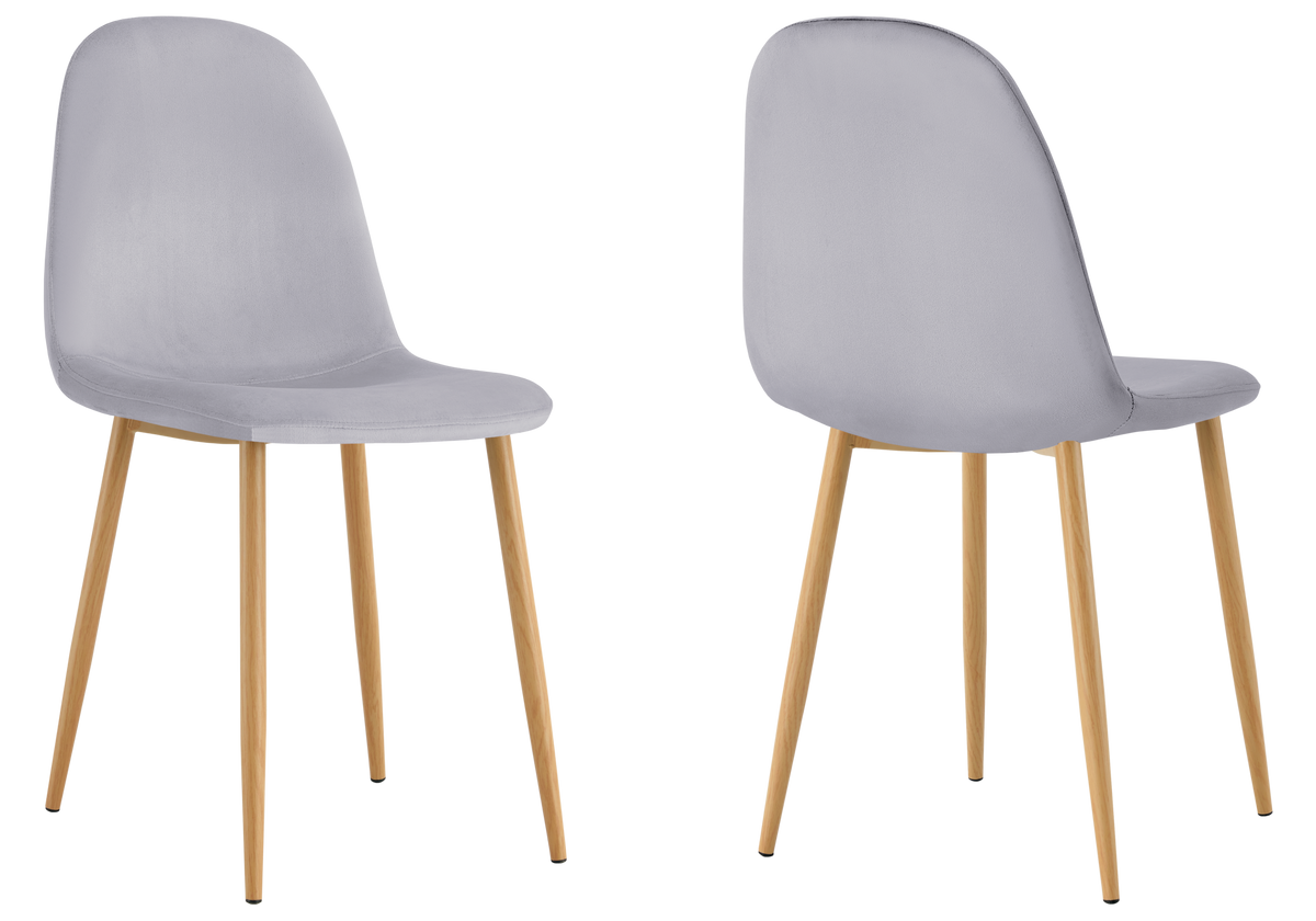 Lot de 6 chaises scandinaves en gris perle | Vexta