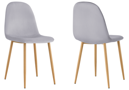 Lot de 6 chaises scandinaves en gris perle | Vexta