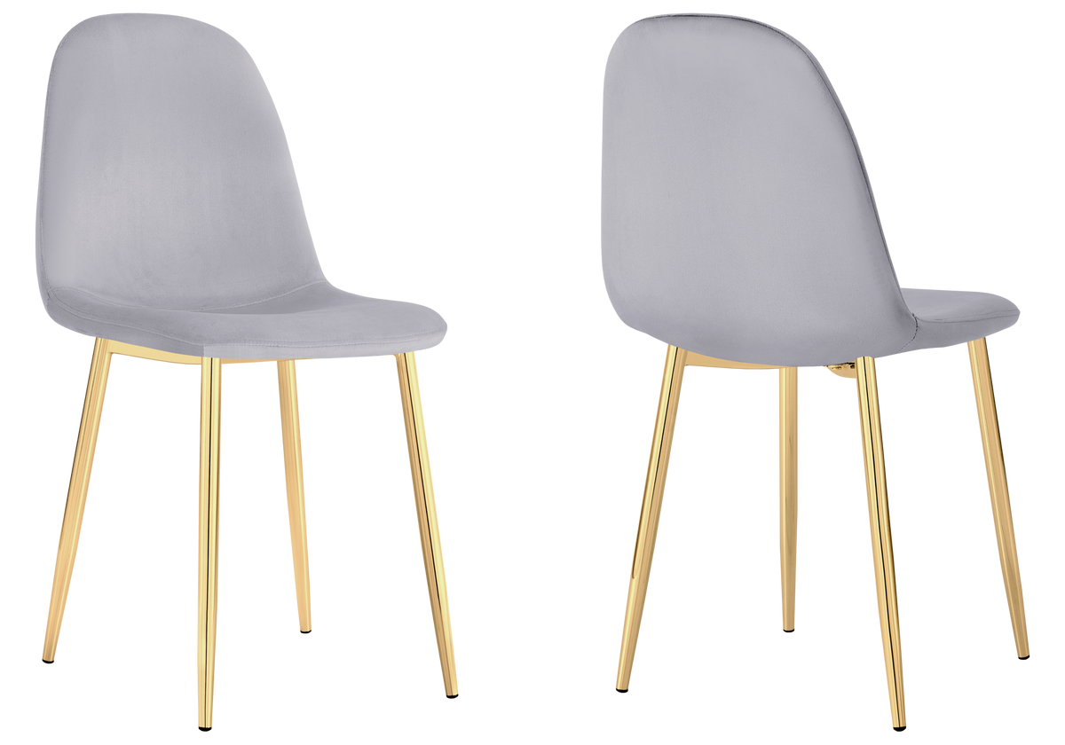 Lot de 6 chaises scandinaves en gris perle | Vexta