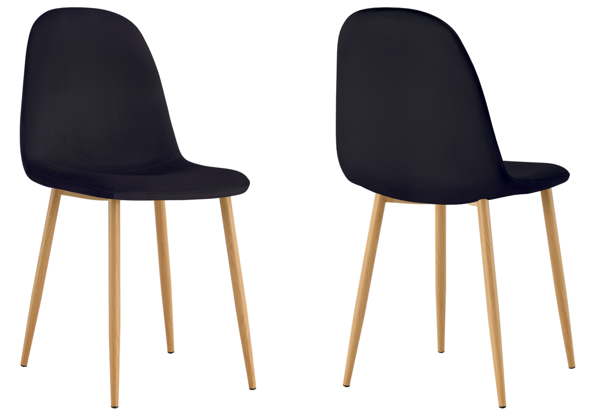 Lot de 6 chaises scandinaves en noir | Vexta
