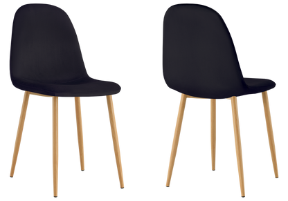 Lot de 6 chaises scandinaves en noir | Vexta