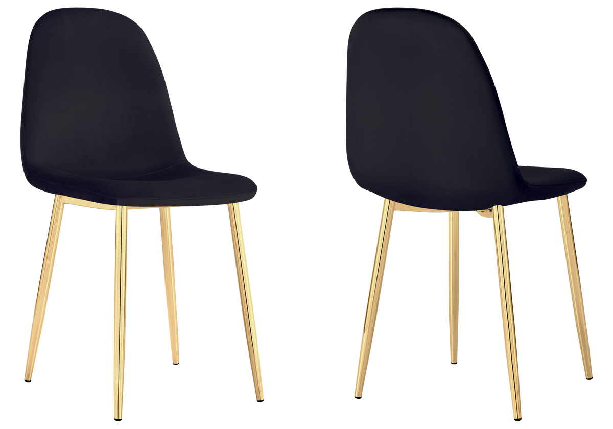 Lot de 6 chaises scandinaves en noir | Vexta