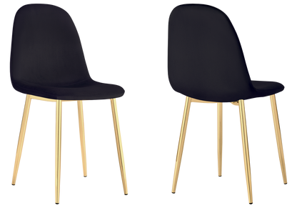 Lot de 6 chaises scandinaves en noir | Vexta