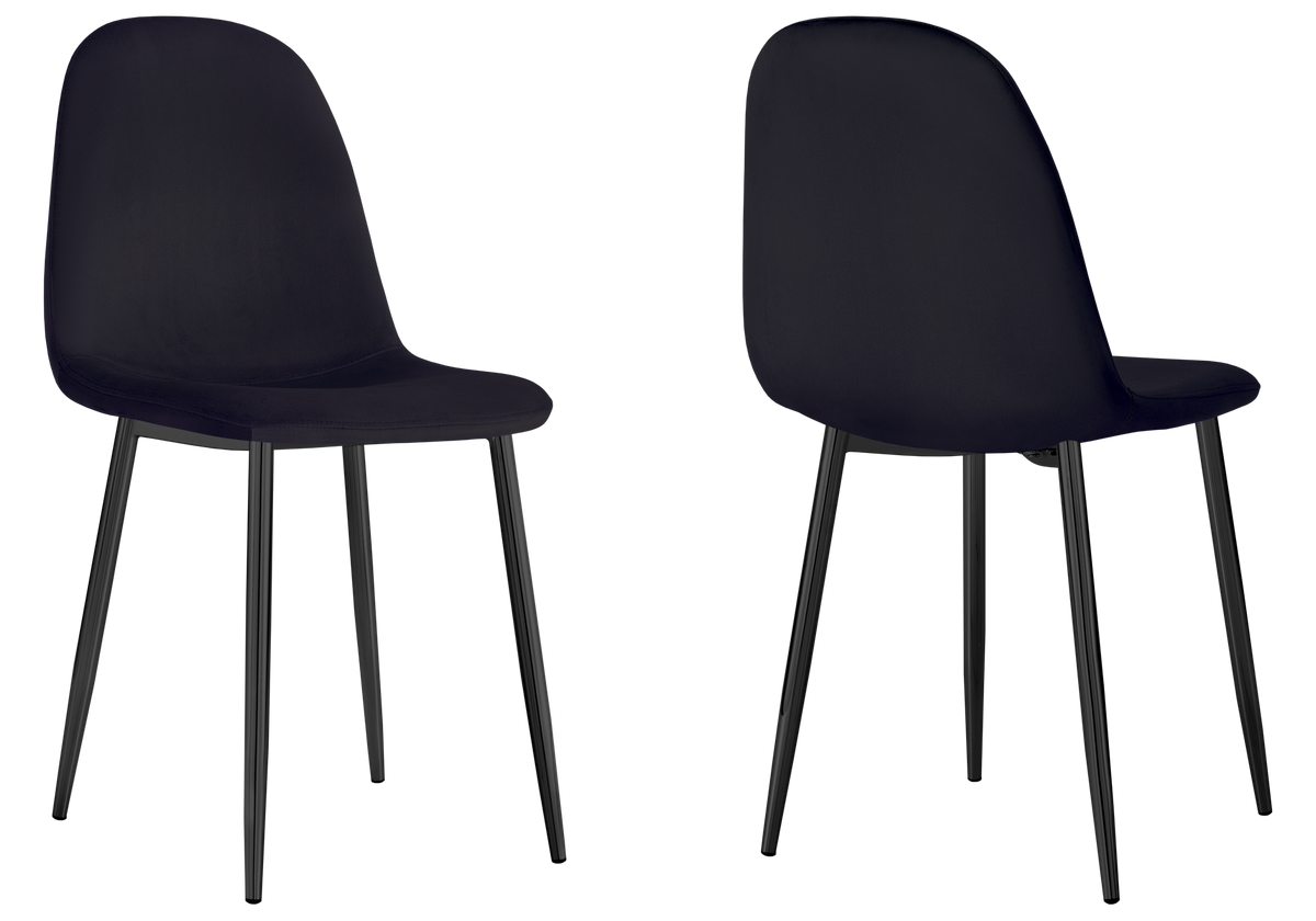 Lot de 6 chaises scandinaves en noir | Vexta