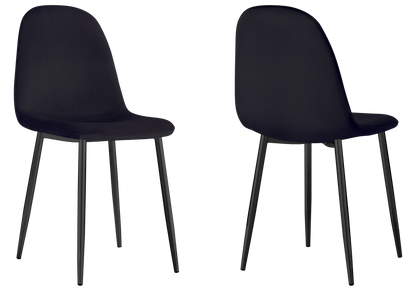 Lot de 6 chaises scandinaves en noir | Vexta