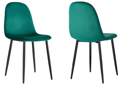 Lot de 6 chaises scandinaves en vert | Vexta