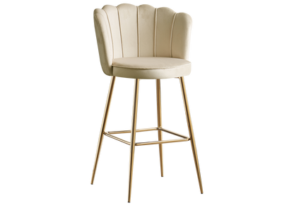 Chaise de bar design coquillage beige | Veltra