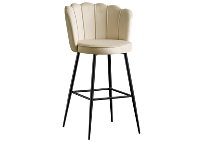 Chaise de bar design coquillage beige | Veltra