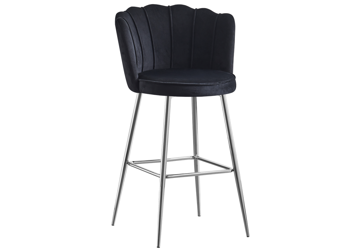 Chaise de bar design coquillage noir | Veltra