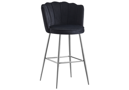 Chaise de bar design coquillage noir | Veltra