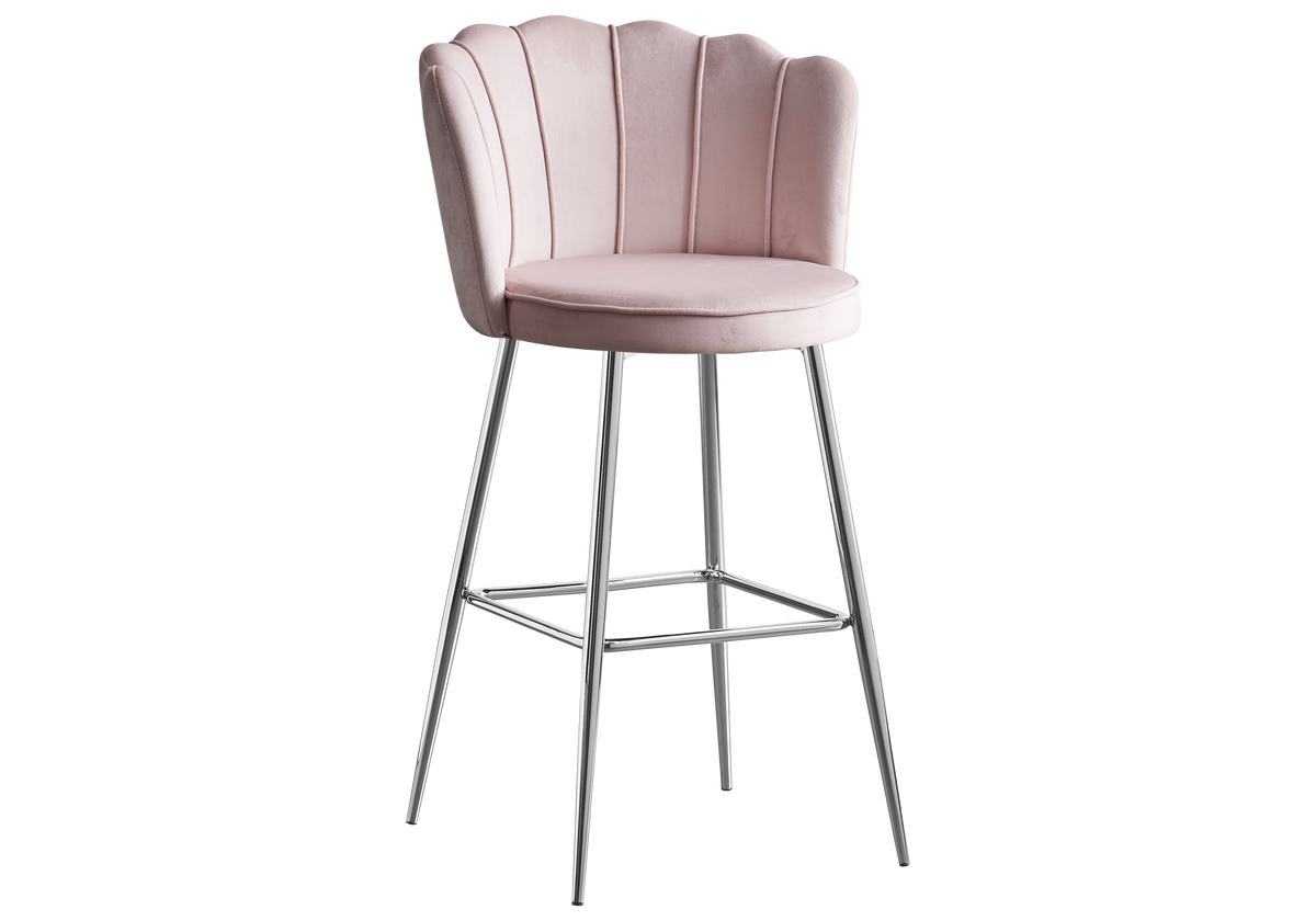 Chaise de bar design coquillage rose | Veltra