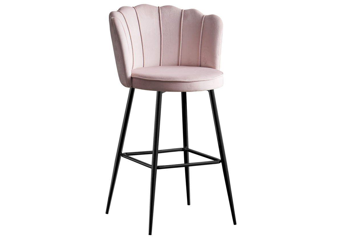 Chaise de bar design coquillage rose | Veltra