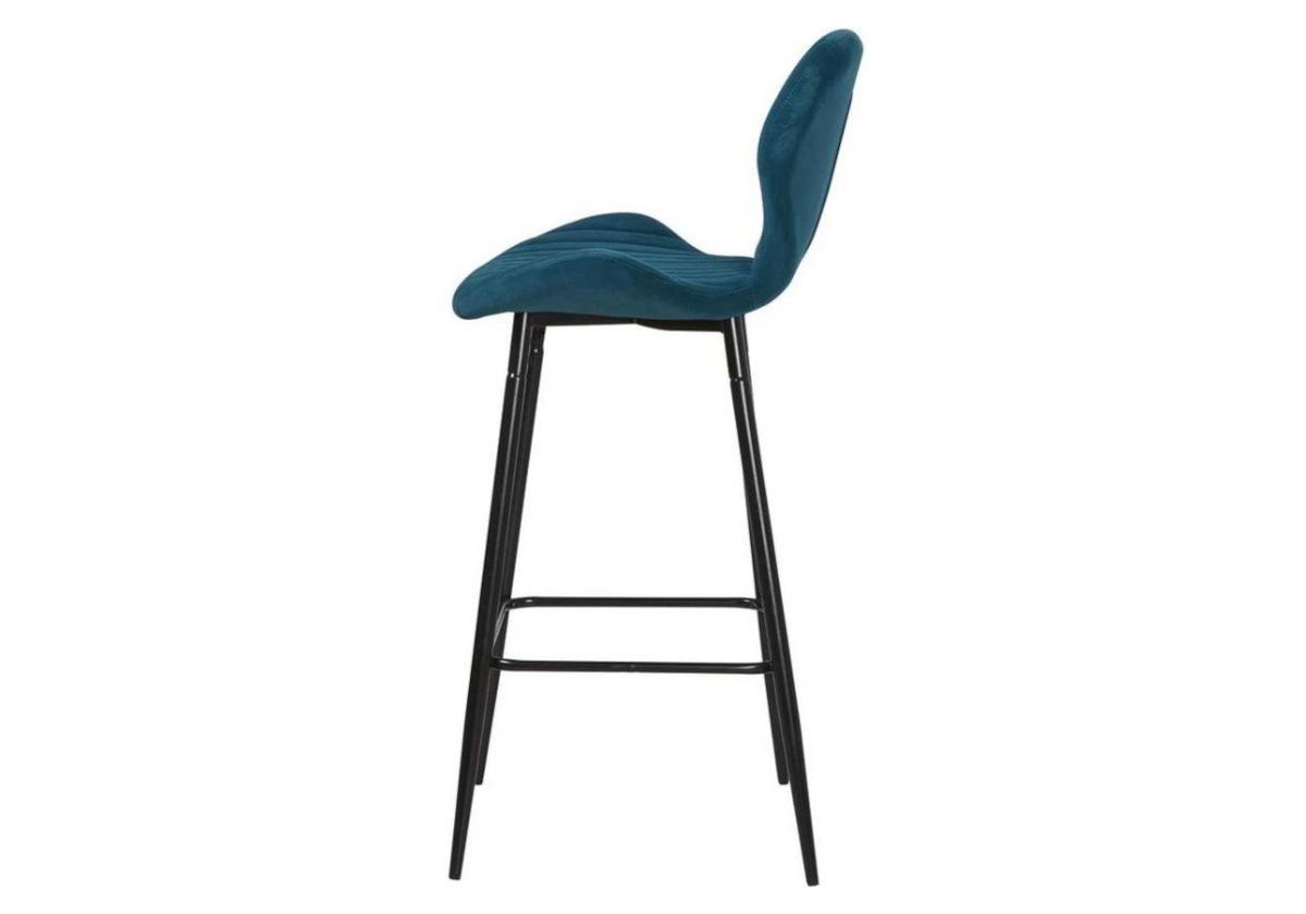 Lot de 4 chaises de bar en bleu canard | Nexa