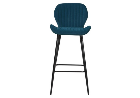 Lot de 4 chaises de bar en bleu canard | Nexa
