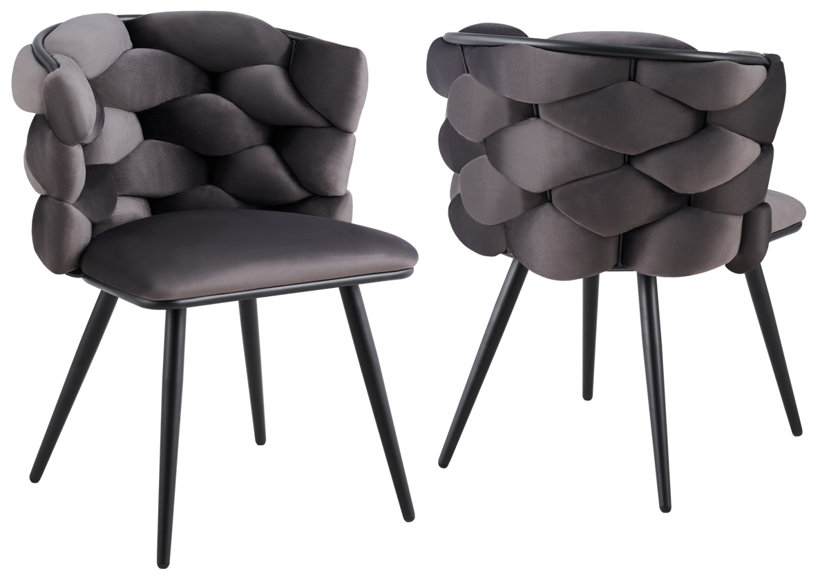 Lot de 2 chaises de table en anthracite | Stratos