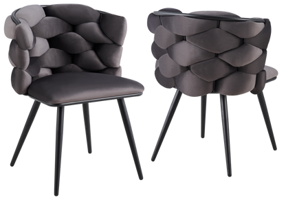 Lot de 2 chaises de table en anthracite | Stratos