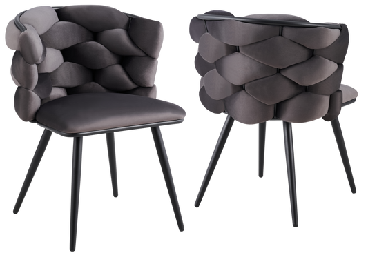 Lot de 2 chaises de table en anthracite | Stratos