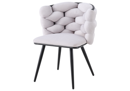 Lot de 2 chaises en gris pieds noirs | Stratos