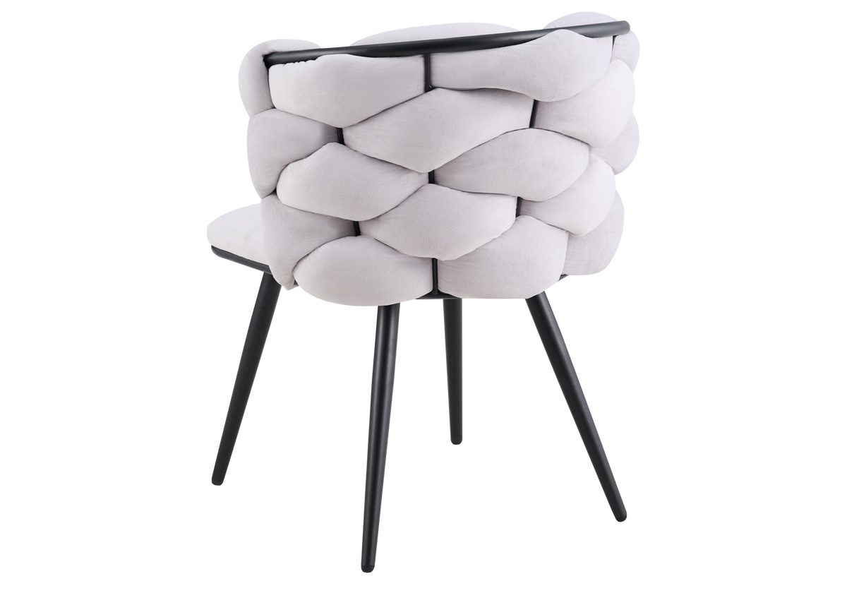 Lot de 2 chaises en gris pieds noirs | Stratos