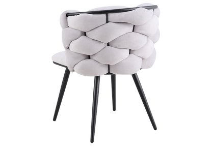 Lot de 2 chaises en gris pieds noirs | Stratos