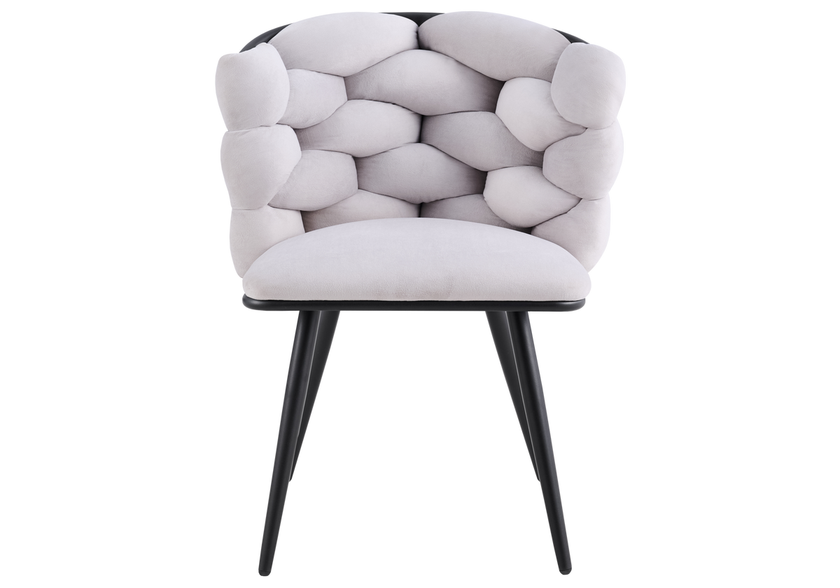 Lot de 2 chaises en gris pieds noirs | Stratos