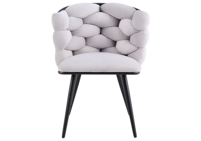 Lot de 2 chaises en gris pieds noirs | Stratos