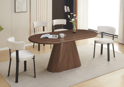 Lot de 4 chaises en beige et pieds noirs | Axio