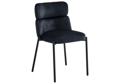 Lot de 4 chaises en noir pieds noirs | Vexta