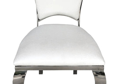 Lot de 4 chaises baroques médaillon simili blanc | Nexa