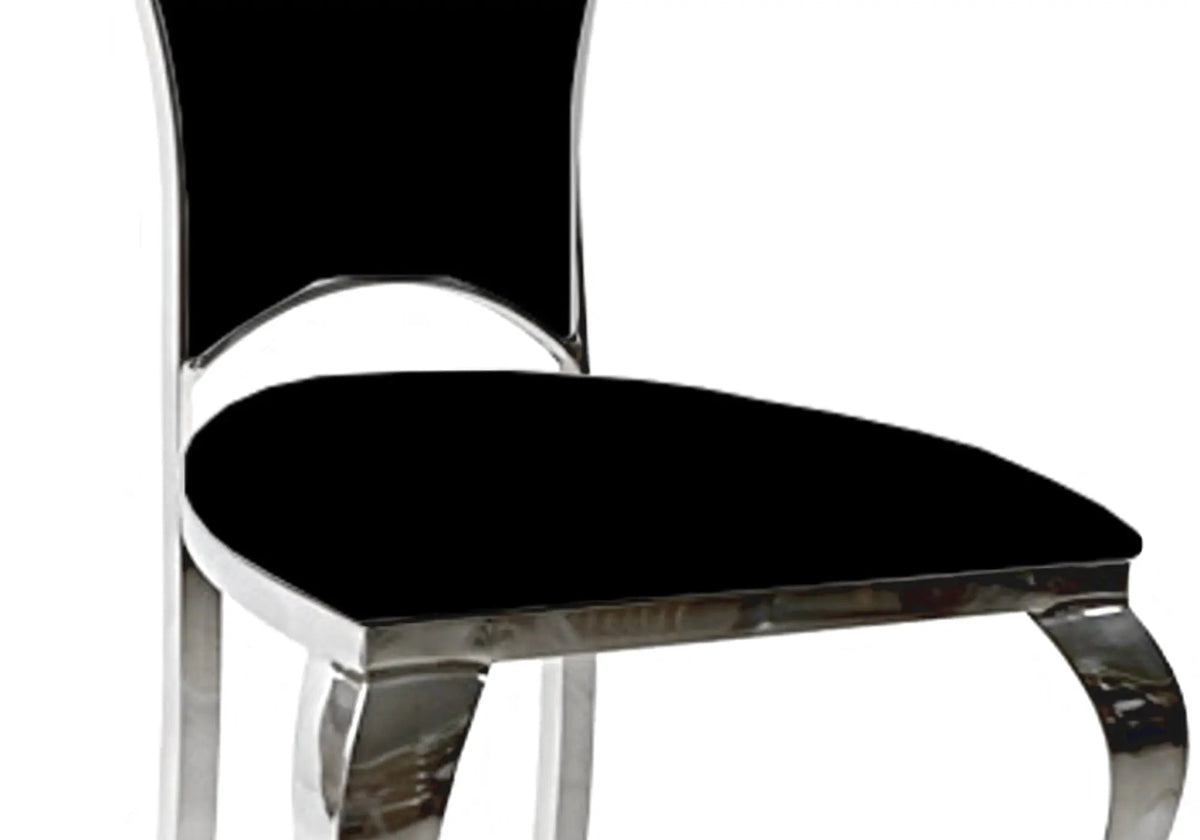 Lot de 4 chaises baroques médaillon simili noir | Nexa