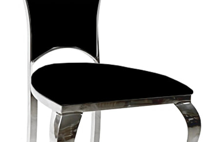 Lot de 4 chaises baroques médaillon simili noir | Nexa