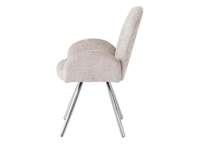 Fauteuils de table en moka pieds argentés x2 | Zylo