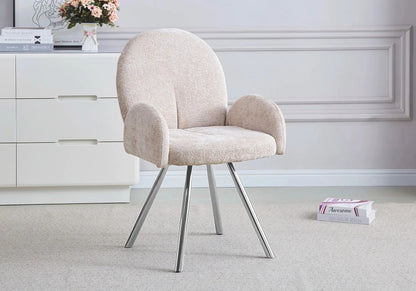 Fauteuils de table en moka pieds argentés x2 | Zylo