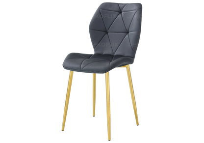 Lot de 4 chaises coquillage en anthracite | Zyra