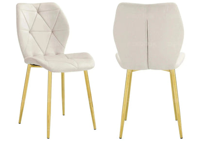 Lot de 4 chaises coquillage en beige | Zyra