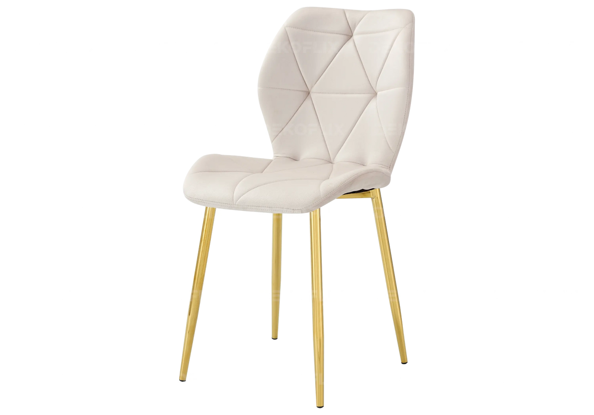 Lot de 4 chaises coquillage en beige | Zyra
